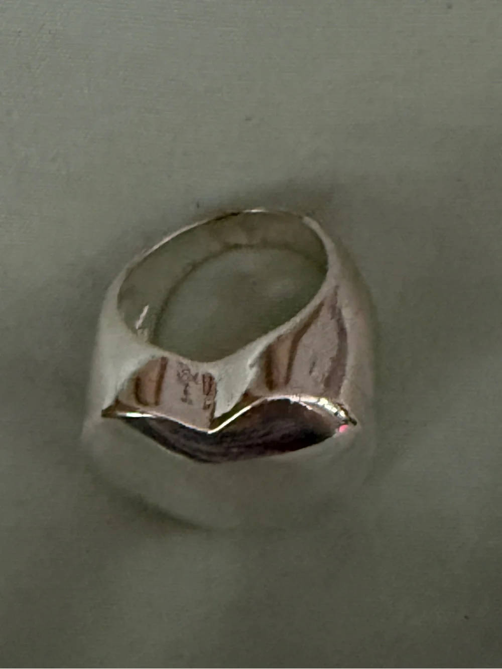 Sterling Silver Puffy Heart Ring - Polished Silver Women’s Fashion Ring